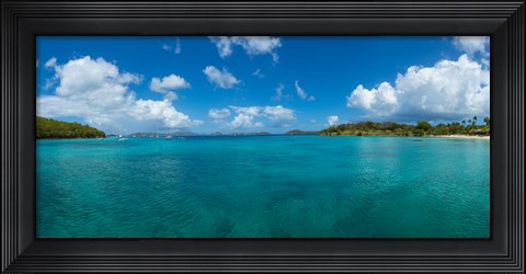 Framed Island in the sea, Caneel Bay, St. John, US Virgin Islands Print
