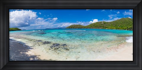 Framed Hawksnest Beach, St. John, US Virgin Islands Print
