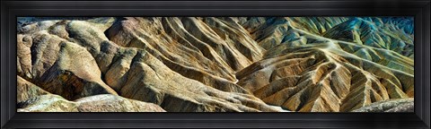 Framed Rock formation on a landscape, Zabriskie Point, Death Valley, Death Valley National Park, California Print