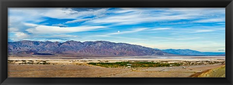 Framed Landscape with mountain range in the background, Furnace Creek Ranch, Death Valley, Death Valley National Park, California, USA Print