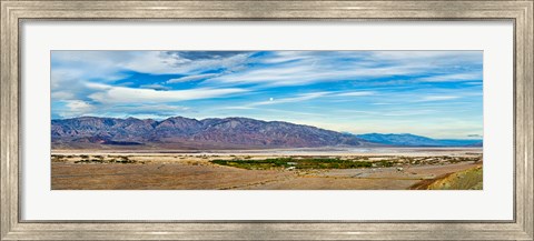 Framed Landscape with mountain range in the background, Furnace Creek Ranch, Death Valley, Death Valley National Park, California, USA Print