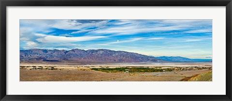 Framed Landscape with mountain range in the background, Furnace Creek Ranch, Death Valley, Death Valley National Park, California, USA Print