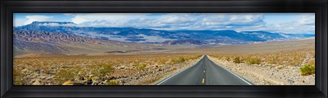 Framed Road passing through a desert, Death Valley, Death Valley National Park, California, USA Print