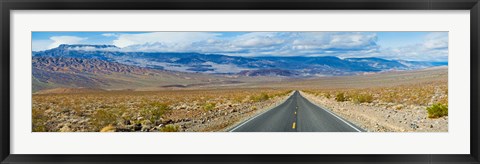 Framed Road passing through a desert, Death Valley, Death Valley National Park, California, USA Print