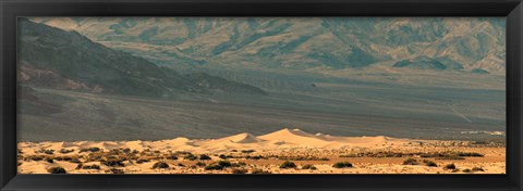 Framed Sand dunes in a desert, Death Valley, Death Valley National Park, California, USA Print