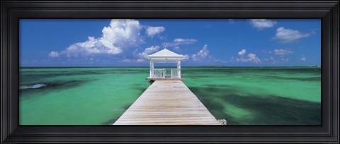 Framed Pier in the sea, Bahamas Print