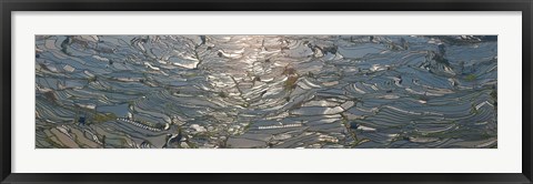 Framed High angle view of water filled rice paddy, Yuanyang County, Honghe Prefecture, Yunnan Province, China Print