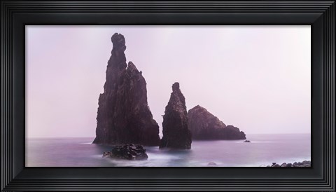 Framed Rock outcrop at coast, Ribeira Da Janela, Porto Moniz, Madeira, Portugal Print