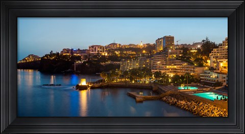 Framed Buildings at the waterfront, Funchal, Madeira, Portugal Print