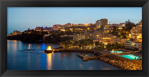 Framed Buildings at the waterfront, Funchal, Madeira, Portugal Print