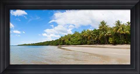Framed Trees on the beach, Cape Tribulation, Daintree River National Park, Queensland, Australia Print