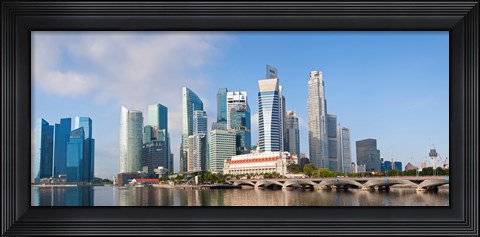 Framed Buildings at the waterfront, Singapore City, Singapore Print