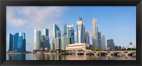 Framed Buildings at the waterfront, Singapore City, Singapore Print