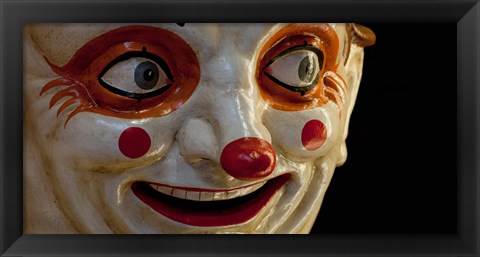 Framed Close-up of a clown at a shop, El Ingenio, Barcelona, Catalonia, Spain Print