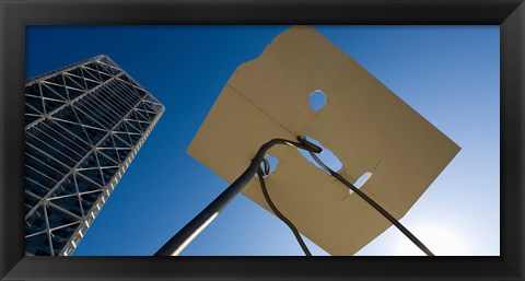 Framed Low angle view of a hotel, Hotel Arts, Barcelona, Catalonia, Spain Print