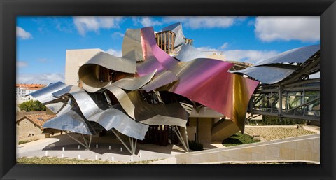 Framed Sculptured Roof of the Hotel Marques de Riscal, Elciego, La Rioja, Spain Print