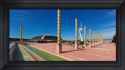 Framed Calatrava Tower at Olympic Ring in Montjuic, Barcelona, Catalonia, Spain Print