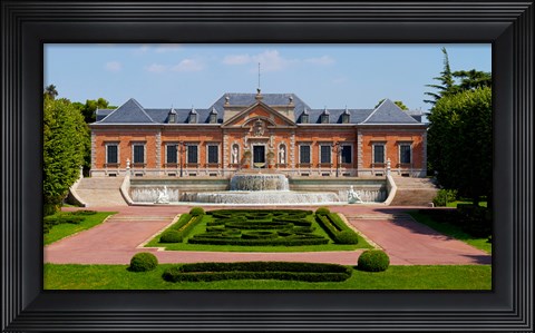 Framed Facade of a palace, Palauet Albeniz, Montjuic, Barcelona, Catalonia, Spain Print