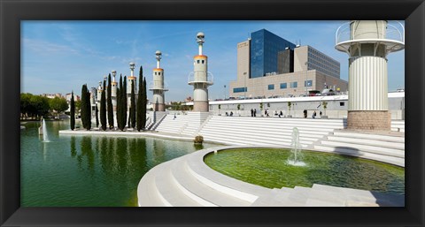 Framed Spain Industrial Park, Barcelona, Catalonia, Spain Print