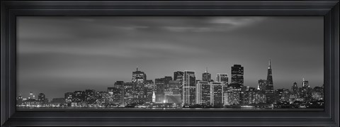 Framed Skyline viewed from Treasure Island, San Francisco, California, USA Print
