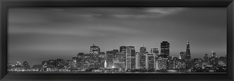 Framed Skyline viewed from Treasure Island, San Francisco, California, USA Print