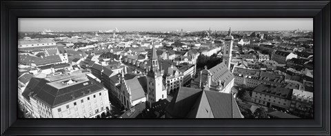 Framed High angle view of a city, Munich, Bavaria, Germany Print