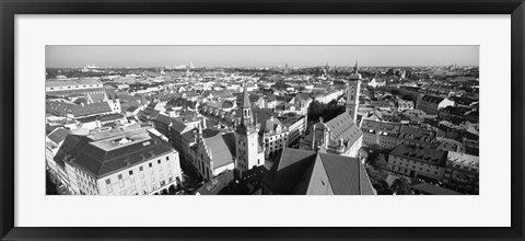 Framed High angle view of a city, Munich, Bavaria, Germany Print