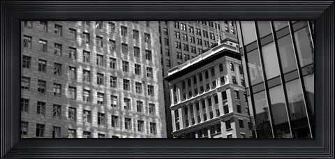 Framed Low angle view of office buildings, San Francisco, California Print
