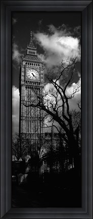 Framed Big Ben, London, England, United Kingdom (black and white) Print