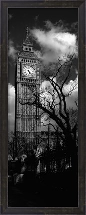Framed Big Ben, London, England, United Kingdom (black and white) Print