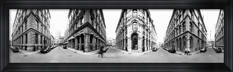 Framed 360 degree view of a city, Montreal, Quebec, Canada Print