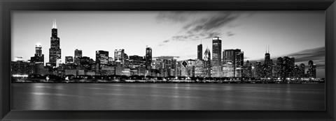 Framed Lake Michigan Waterfront, Chicago, Illinois Print