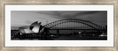 Framed Australia, Sydney (black and white) Print