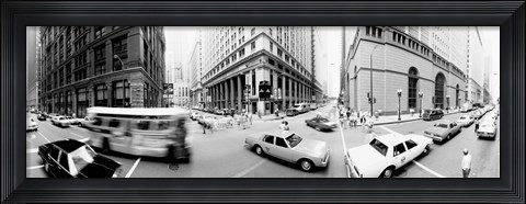 Framed USA, Illinois, Chicago, Vehicles on the road Print