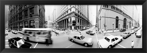 Framed USA, Illinois, Chicago, Vehicles on the road Print