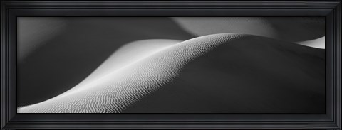 Framed Sand Dunes at Stovepipe Wells, Death Valley, California (black &amp; white) Print
