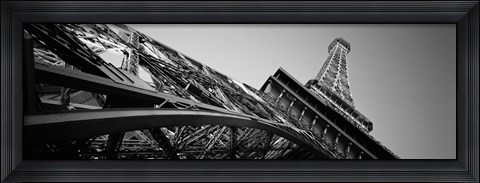 Framed Las Vegas Replica Eiffel Tower, Las Vegas, Nevada (black &amp; white) Print