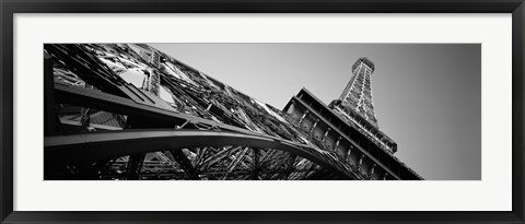 Framed Las Vegas Replica Eiffel Tower, Las Vegas, Nevada (black &amp; white) Print