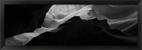 Framed Antelope Canyon, Arizona (black &amp; white) Print