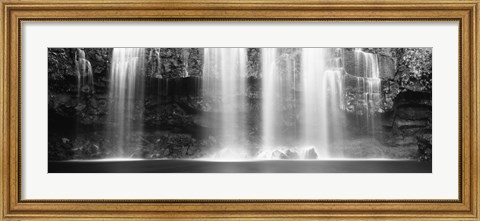 Framed Waterfall in a forest, Llanos De Cortez Waterfall, Guanacaste Province, Costa Rica Print