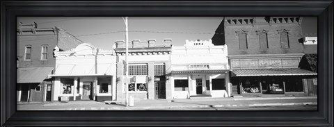 Framed Store Fronts, Main Street, Small Town, Chatsworth, Illinois (black and white) Print