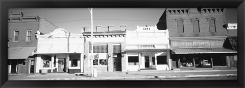 Framed Store Fronts, Main Street, Small Town, Chatsworth, Illinois (black and white) Print