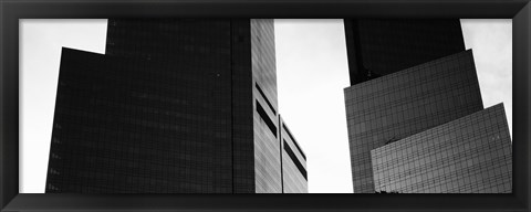 Framed Mid section view of buildings, Time Warner Buildings, Manhattan, New York City, New York, USA Print