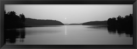 Framed Reflection of sun in a lake, Lake Chatuge, Western Mountains, North Carolina, USA Print