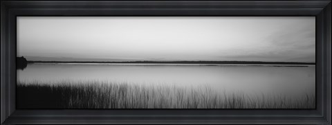 Framed Lake Michigan Door County WI (black and white) Print