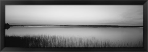 Framed Lake Michigan Door County WI (black and white) Print