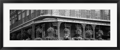 Framed Black and white view of Jackson Square, French Quarter, New Orleans, Louisiana Print