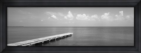 Framed Dock, Mobile Bay Alabama, USA Print