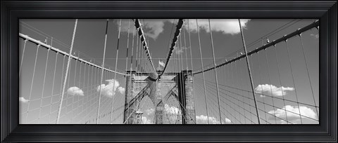 Framed Brooklyn Bridge in Black and White Print