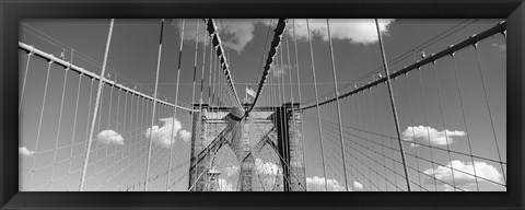 Framed Brooklyn Bridge in Black and White Print